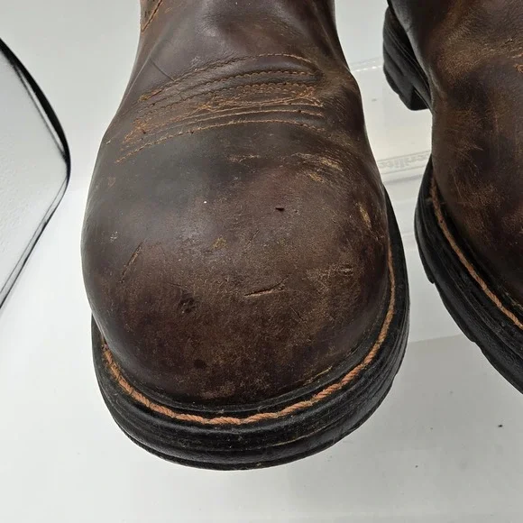 Ariat Work Boots Womens Size 10 Brown Leather Western Safety Toe 10015405 - Picture 10 of 13